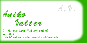 aniko valter business card